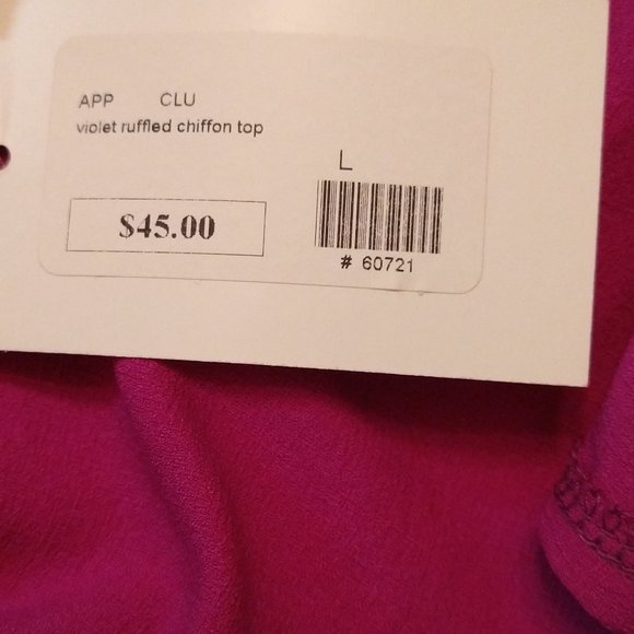 One Shoulder Ruffled  Top - Picture 7 of 8